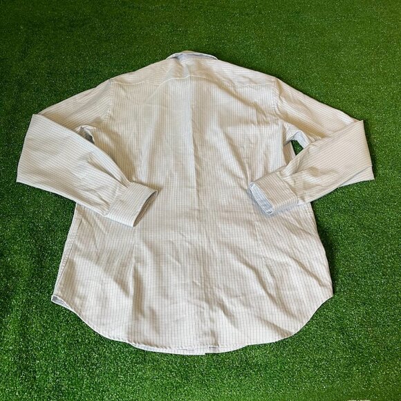 Doc & Amelia by Cintas Long Sleeve Button Down Blue Grey Plaid Shirt Size M - Picture 8 of 11